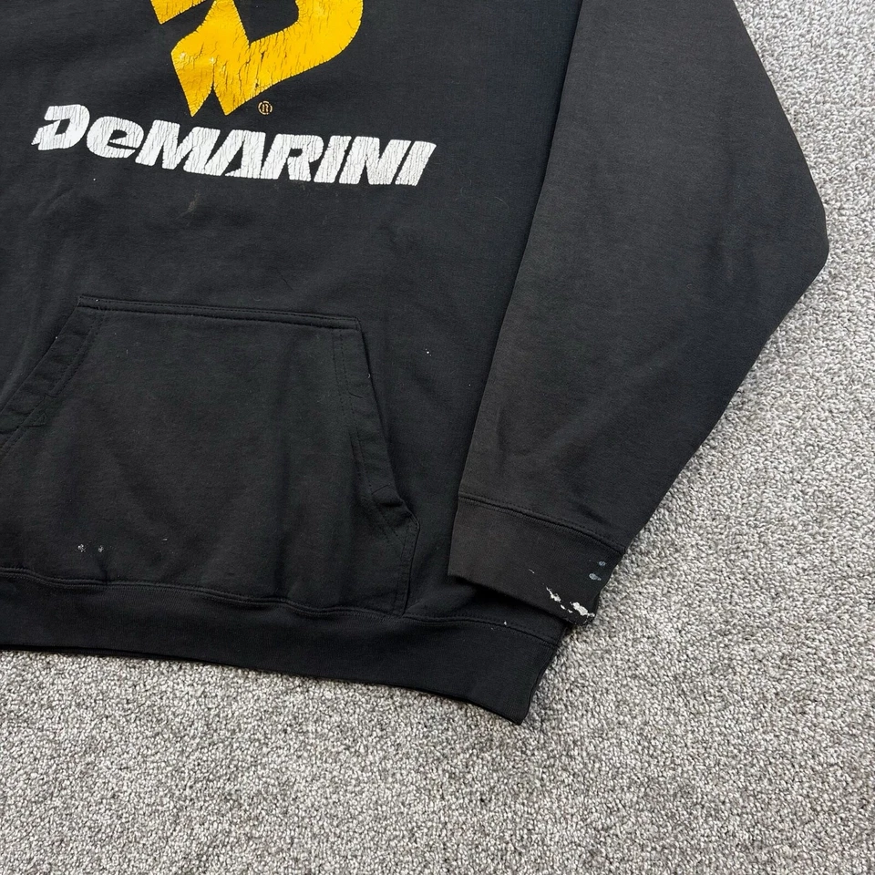 Sudadera con capucha vintage DeMarini para hombre XL negra bates de béisbol pulóver deletreado al aire libre Foto 4 de 4