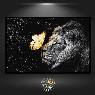 'Löwe Leonardo' - Quadratisch Diamond Painting DIY Kreuzstich Diamant Malerei -D