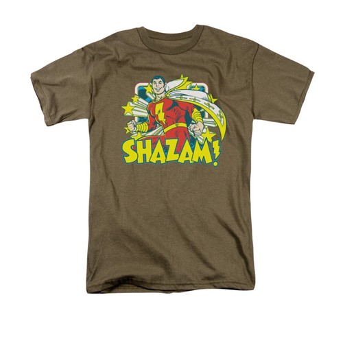 T-shirt Vintage Shazam DC Comics Taille M - Brun 100% Coton - Occasion Très Bon état