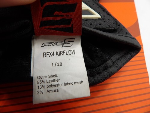 Five 5 Motorcycle Gloves RFX4 Airflow Black - Men's Size Small - XXL - Picture 8 of 9