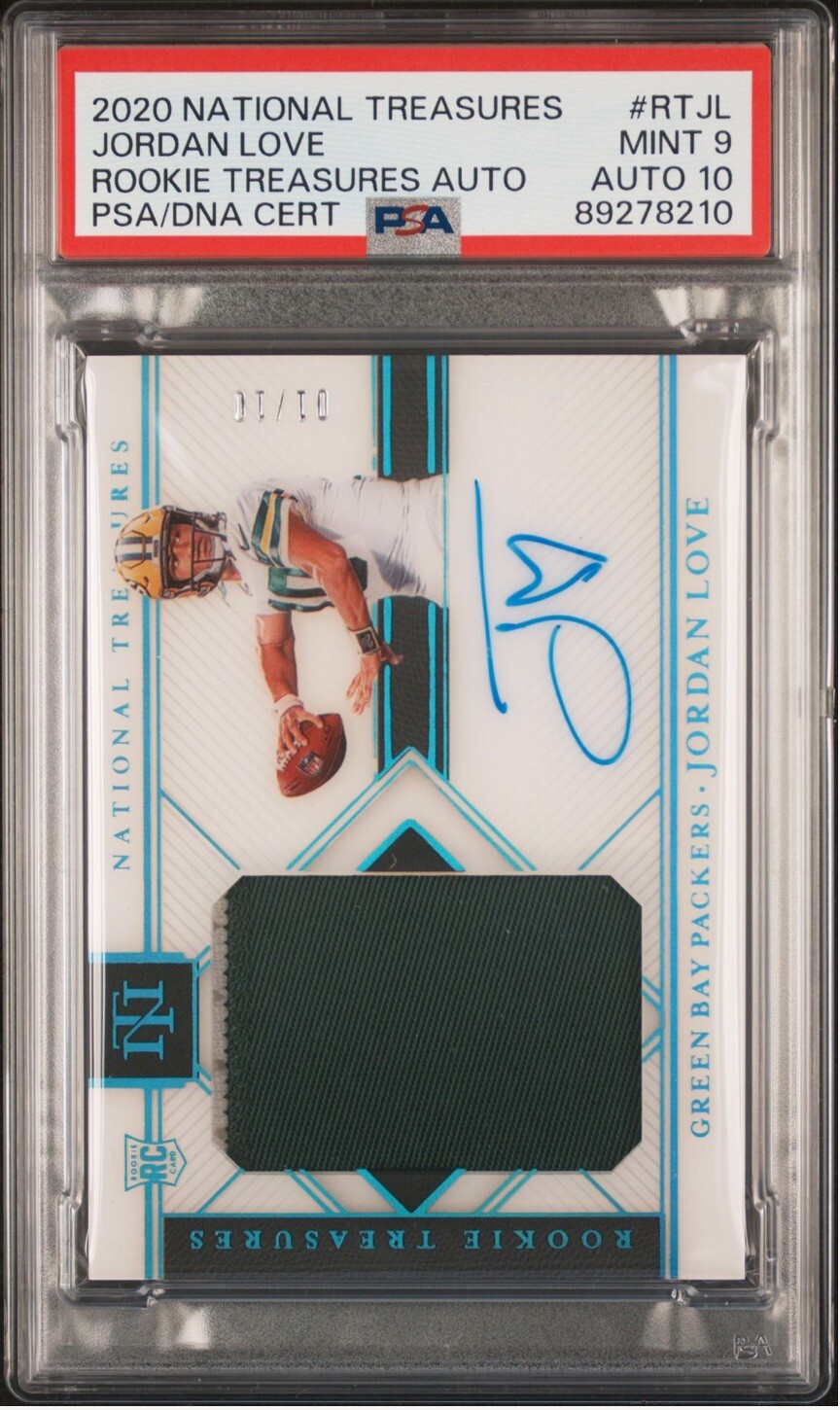 Jordan Love Panini National Treasures Rookie Treasures Autographs #RTJL Base