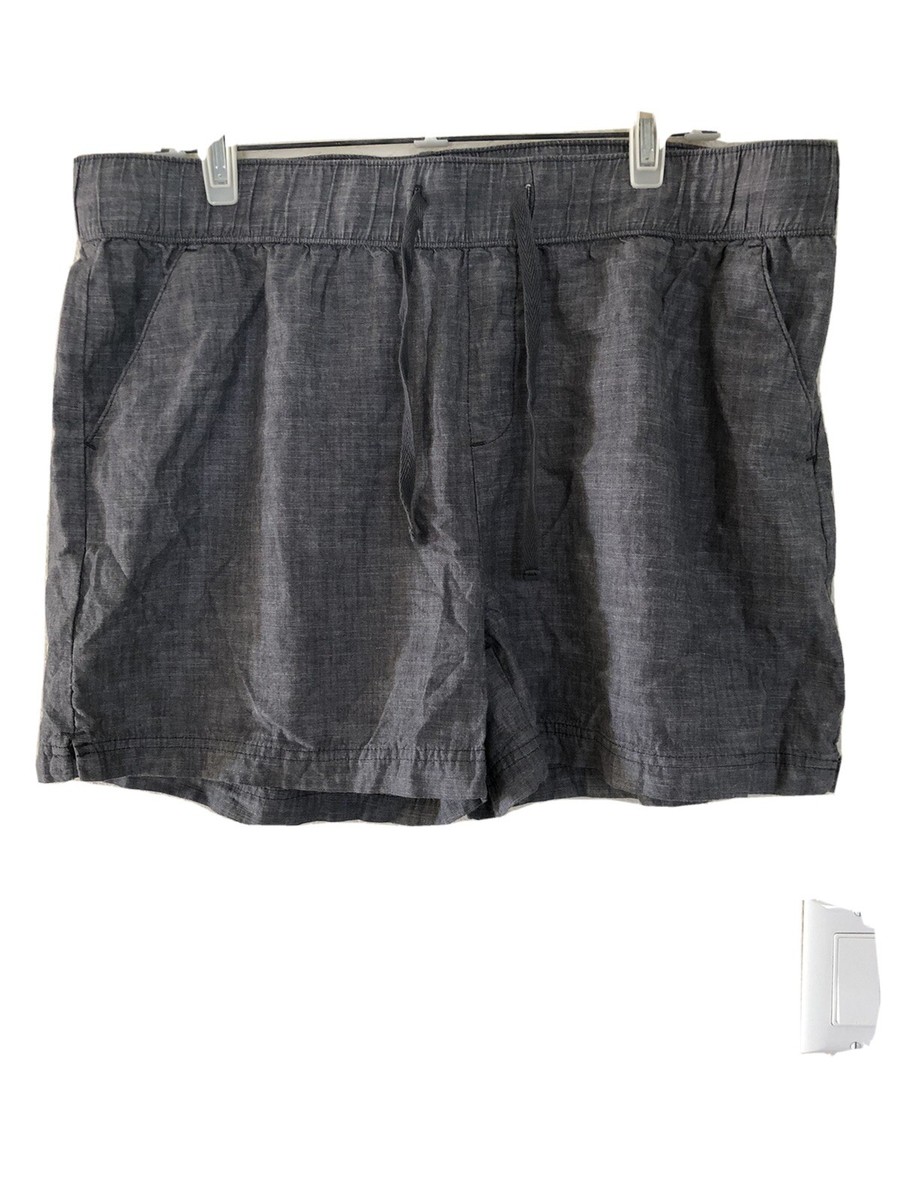 Bcg Women's Blue Shorts Drawstring Elastic Waist Front Pockets Size XL