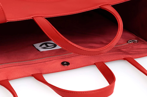 Telfar large Red shopping bag vegan leather tote - Picture 3 of 4