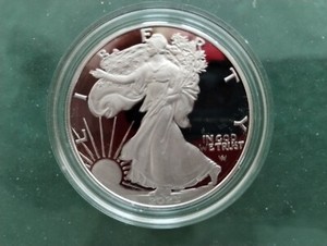 2023 AMERICAN EAGLE 99.9% Silver 1.000 troy oz. WEST POINT PROOF REEDED EDGE