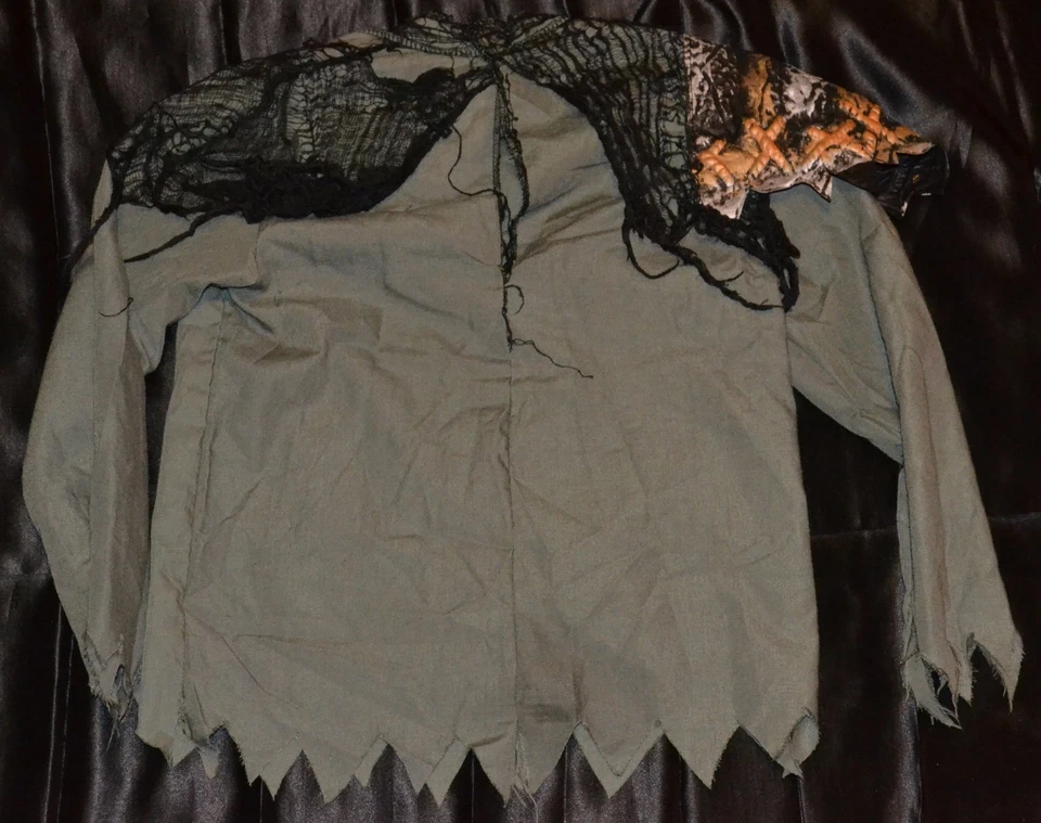 Fantasia de zumbi Halloween serve para crianças tamanho 7-8 criança meninos pirata camisa mal - Imagem 2 de 2