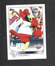 2022 Topps Opening Day #M-20 Fredbird mascot card, St. Louis Cardinals