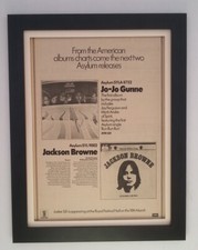 JACKSON BROWNE*JO JO GUNNE*1972*ORIGINAL*POSTER*AD*FRAMED*FAST WORLD SHIP