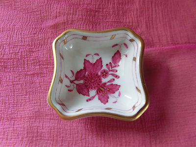 Herend Apponyi purpur 1 kleine Schale 5,7 x 5,7 cm Nr. 7734/AP Top !!!