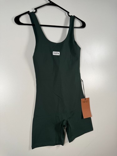 BNWT Girlfriend Collective Womens Scoop Tank Unitard Cycling Romper Green Sz XS - Picture 3 of 13