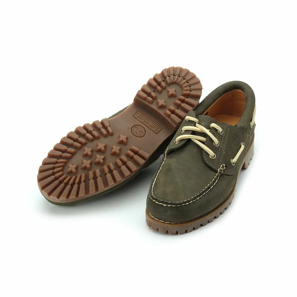 TIMBERLAND MEN'S AUTHENTIC HANDSEWN BOAT SHOE DARK GREEN