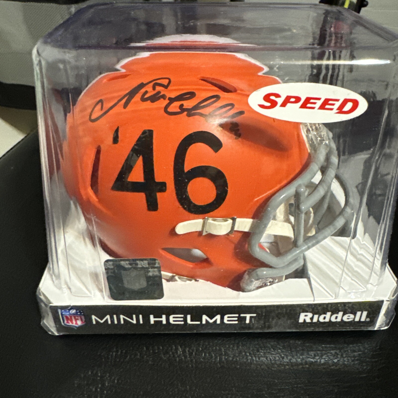 Nick Chubb Autographed Signed 2024 Fanatics Under Wraps NFL Mini Helmets Hobby Box 