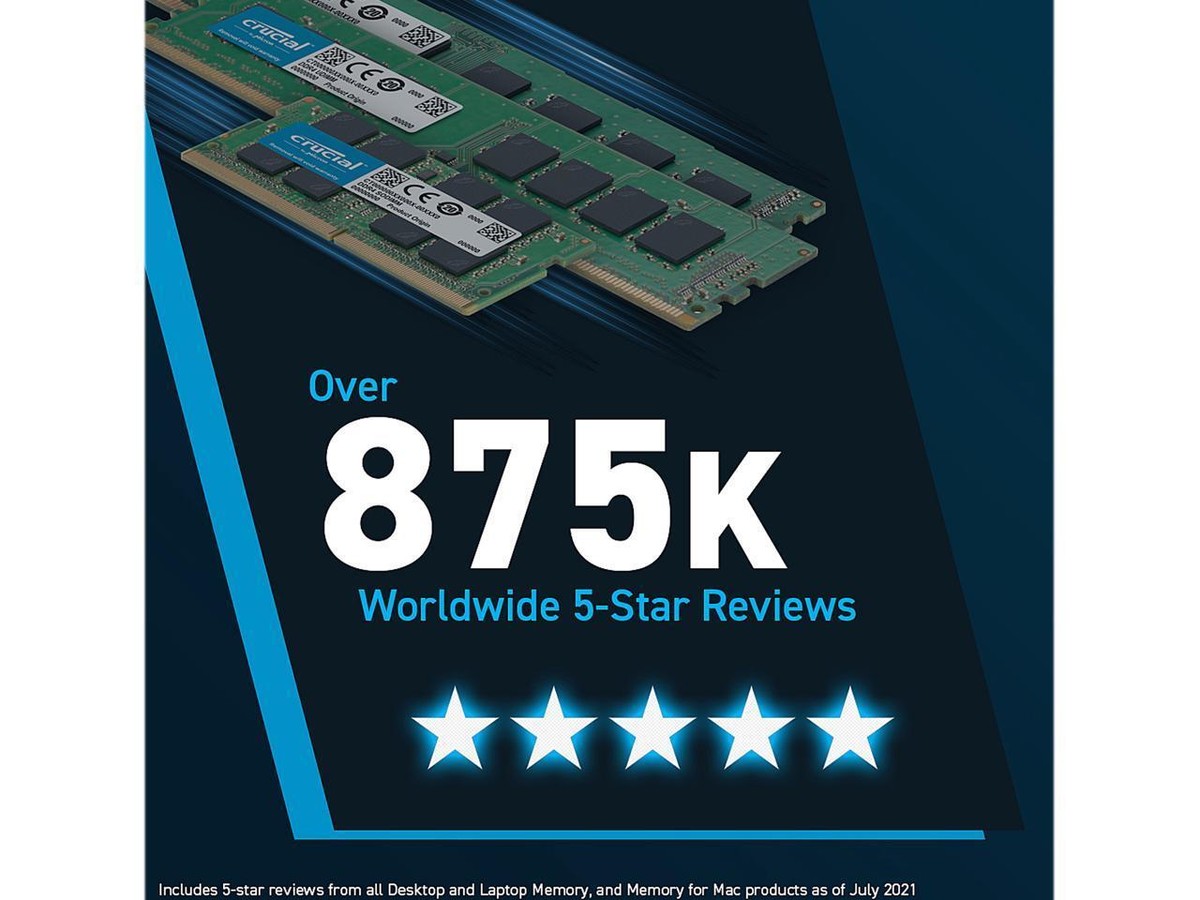 Crucial 32GB (2 x 16GB) DDR5 5600 (PC5 44800) Desktop Memory