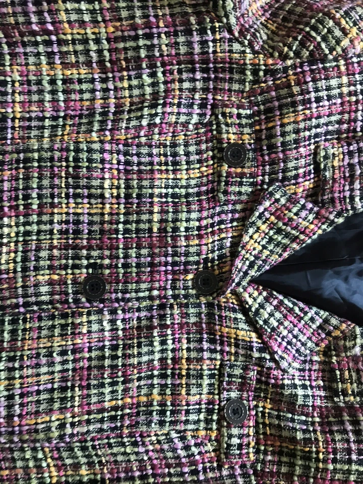 Blazer Christopher & Banks Botón a Cuadros Talla XL Mujer Colorido Preppy Mujeres Foto 3 de 4
