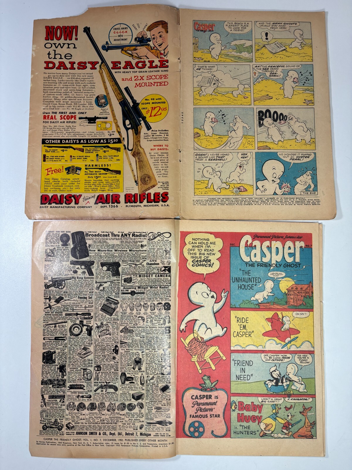 2 Vintage 10¢ Casper The Friendly Ghost Golden Age Comics eBay