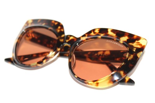DITA DTS 514 CONIQUE TKT TORTOISE ROSE AUTHENTIC CATS EYE SUNGLASSES 53-21-145 - Picture 10 of 10