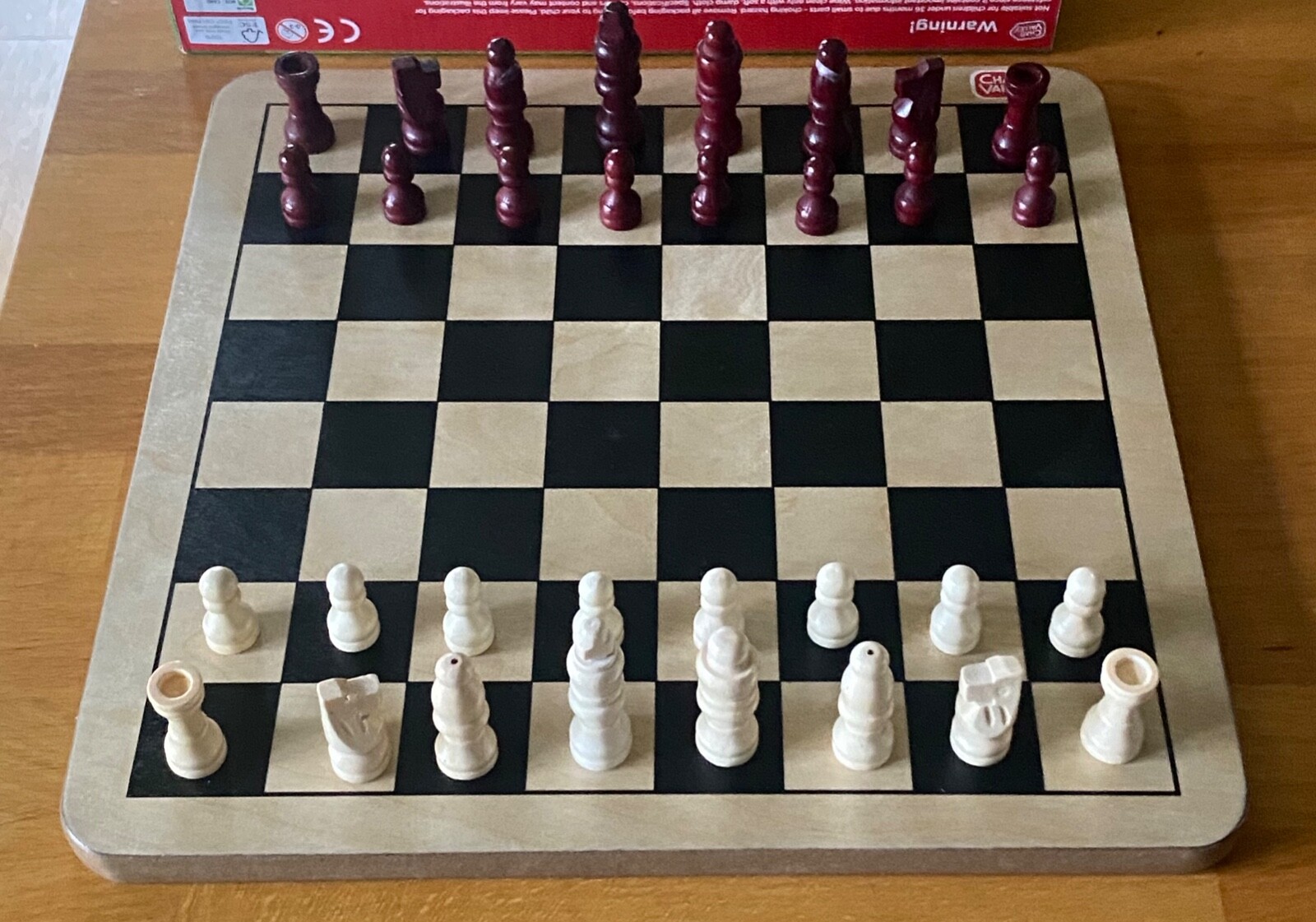 Boxed Chad Valley Wooden Chess And Draughts Set EBay