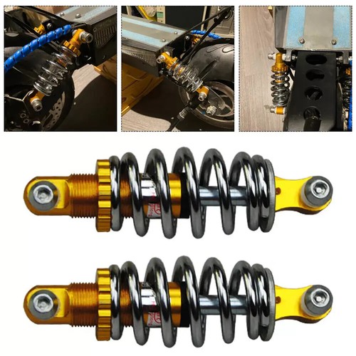 2Pcs Universal 125mm Rear Shock Absorbers For Electric Bicycle Scooter E Bike - Picture 2 of 9