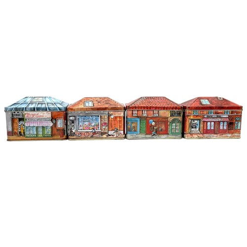 4 VTG PAGANI LECCO ITALY HOUSE SHAPED TINS HOTEL BAR CAFE GARAGE BRASSERIE FLEUS - Picture 3 of 10