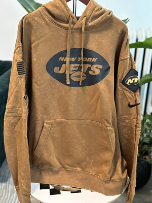 AUTHENTIC New York Jets Nike 2023 Salute To Service Club Hoodie - Brown XL