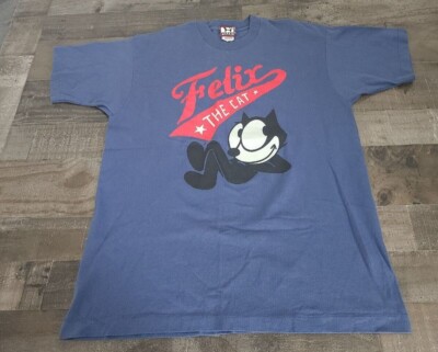 Vintage 80's Felix Felix The Cat Blue Classic Unisex Cotton T-Shirt MA181