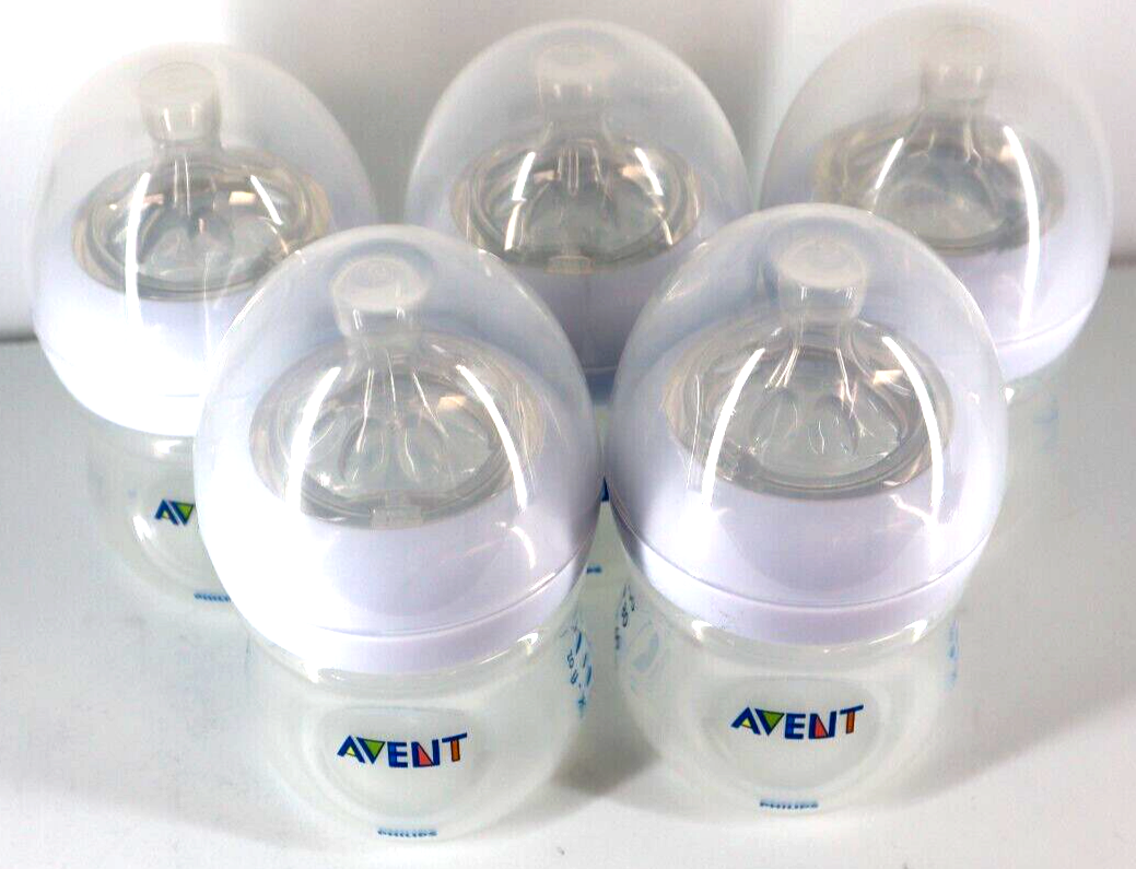 Philips Avent Natural Baby Bottles 4 oz SCF010/37 Clear PACK OF 5 NO BOX eBay