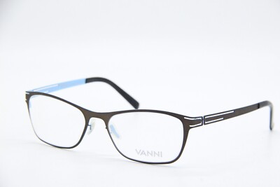 NEW VANNI V1094 C356 GRAY BLACK BLUE AUTHENTIC EYEGLASSES FRAMES 52-17
