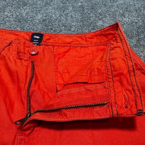Gap Shorts Mens 30 Orange Cotton Mid Rise Cargo Pockets Casual - Picture 10 of 15