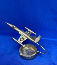 USAF - ROC  Air Force Lockheed F-104 Starfighter Jet Ashtray  Vintage 60's