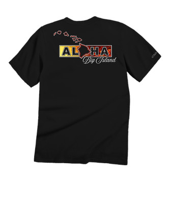 Aloha For Big Island - Black Short Sleeve Crewneck T-Shirt