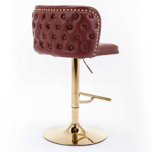 A A Furniture Swivel Barstools Adjustable Height, Modern PU Upholstered Stools - Picture 3 of 11