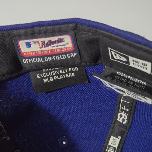 Los Angeles Dodgers Hat Cap Fitted Mens 7 1/2 Blue MLB Baseball New Era 59FIFTY - Picture 9 of 11