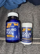 Natural Stacks Neuro Fuel Vegan Capsules 75ct And Focus Bites 30ct lot