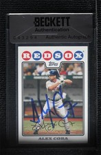 BAS 2008 Topps Alex Cora #502 Authentic Auto ow6