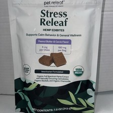 Hemp Stress Relief, Supplement for Dogs 7.5 Oz Peanut Butter  Carob Flavor 6mg