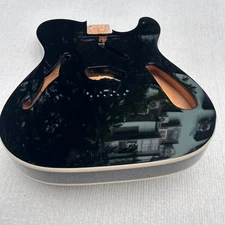 Guitar body Telecaster Thinline SS hollow black 3.60 LBS Black
