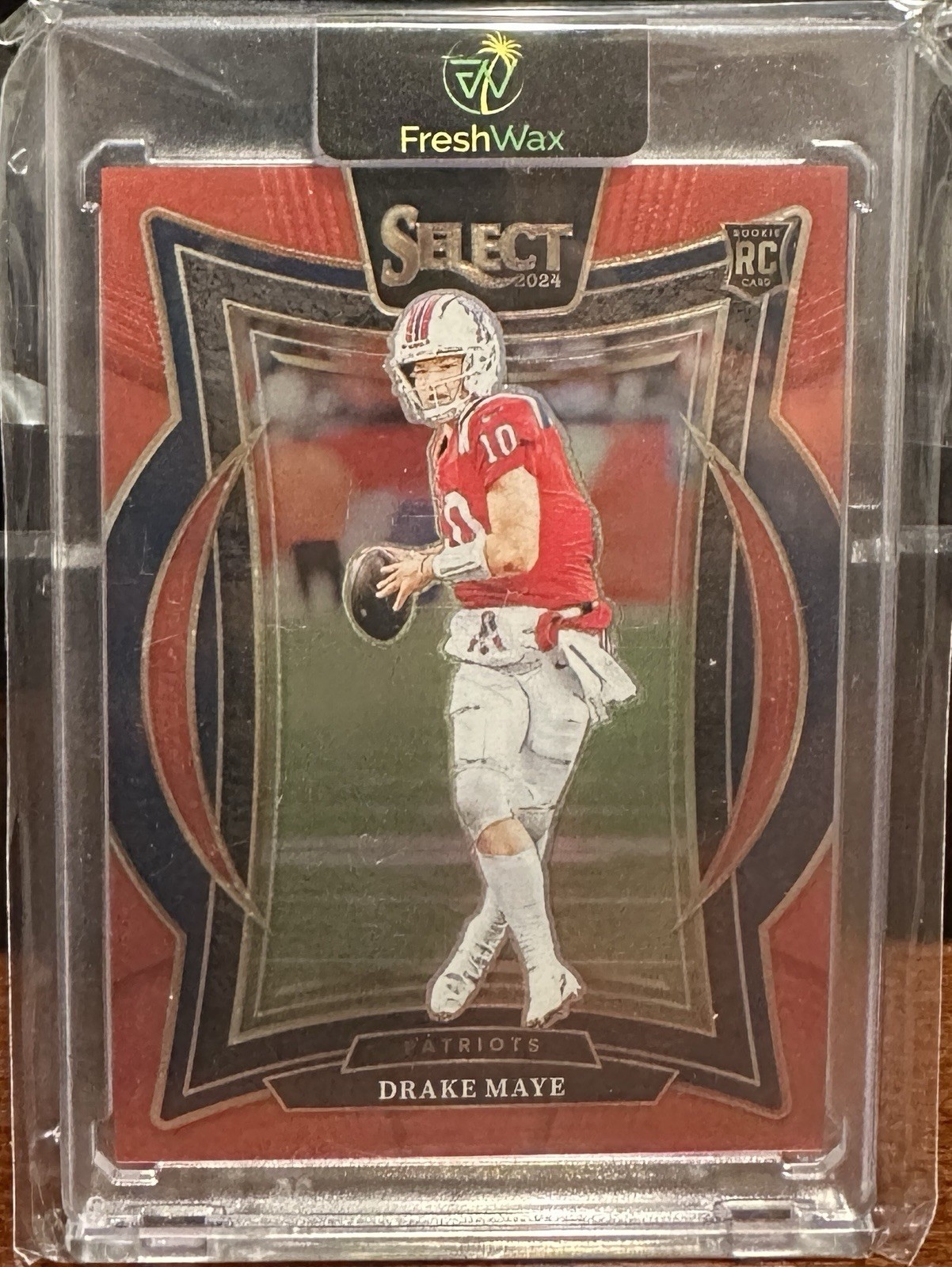 2024 Panini Select Football Drake Maye Red Prizm #27 /99