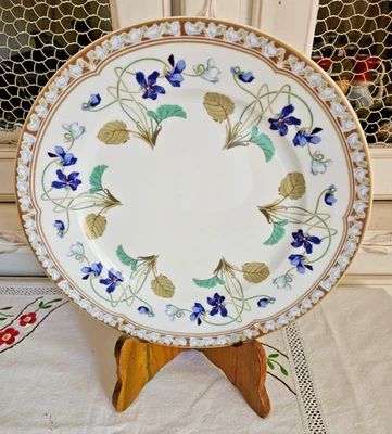 HAVILAND LIMOGES ASSIETTE EN PORCELAINE DECOR IMPERATRICE EUGENIE DIAMETRE 26 CM - Photo 1/4