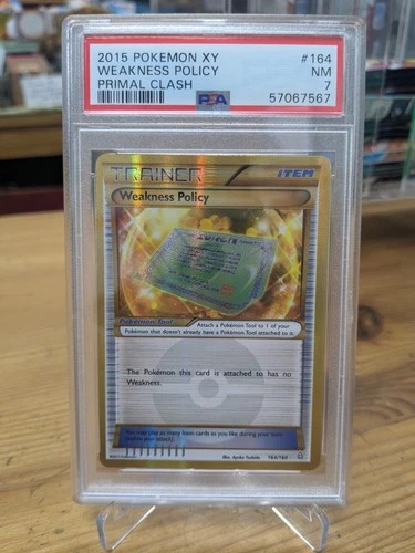 Pokémon TCG Weakness Policy 164/160 Secret Rare XY Primal Clash 164/160 PSA 7 NM