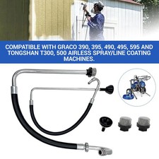 Airless Paint Sprayer Suction Hose Reflux Line Set For Graco 390 395 490 495 595
