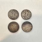 90% AG Halves Lot of 4. Walking Libertys Booker T Washington Stone Mountain