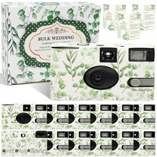 Entallor 12 Pack Disposable Cameras Bulk for Wedding with 12 Pack, Eucalyptus