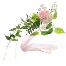  Wedding Pew Flower Decor Artificial Flowers Chair Decorations Aisle Floral