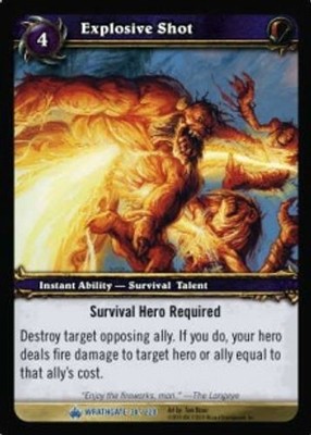 Explosive Shot - Wrathgate - World of Warcraft TCG