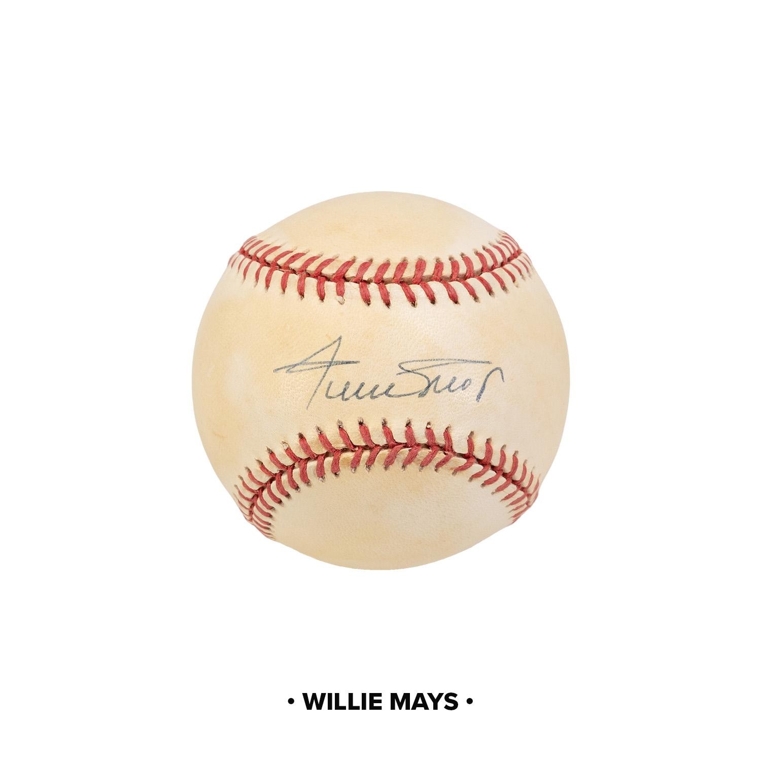 Willie Mays Signed Autographed NL White Baseball PSA/DNA Authentic