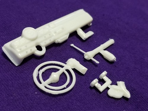 1949 Mercury DASH STEERING WHEEL COLUMN PEDALS from AMT 1:25 Model Kit 49 - Picture 2 of 10