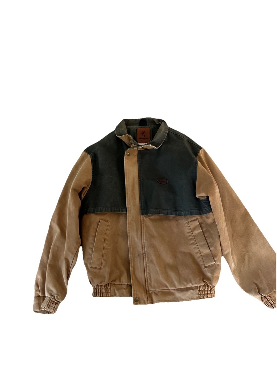 Vintage Browning Sportsman Jacket Made in USA Mens L XL Canvas 