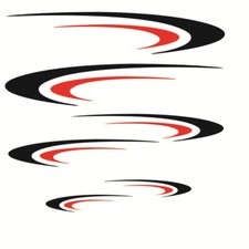 Black Red Caravan Trailer Camper Rv Stripes Vinyl Stickers Graphics Decals Kit Black Red Caravan Trailer Camper Rv Stripes Vinyl Stickers Graphics Decals Kit