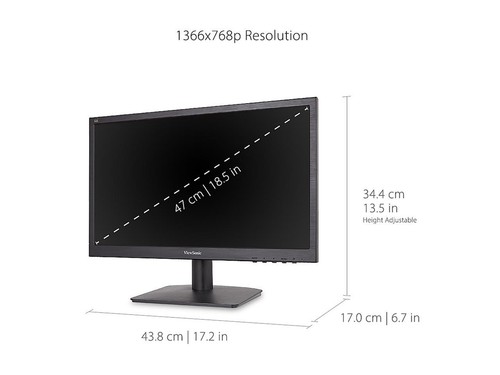 ViewSonic VA1903H 19 Inch WXGA 1366x768p 16:9 Widescreen Monitor with Enhanced - Picture 4 of 5