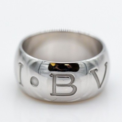 Bvlgari Bulgari Monologo Ring 750/18K Weißgold Gr. 55