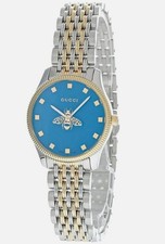 Unused GUCCI G-Timeless YA1265029 Blue Dial Quartz Women's Watch 29mm
